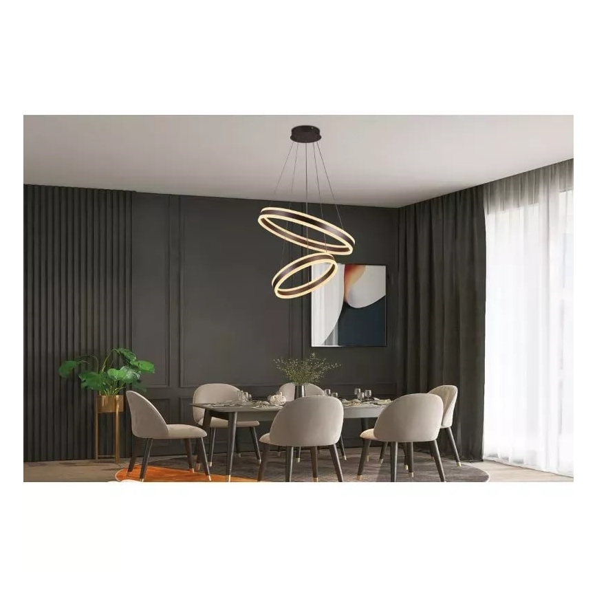 Candeeiro suspenso LED com regulação LED/135W/230V 3000-6500K diâmetro 60 cm + comando