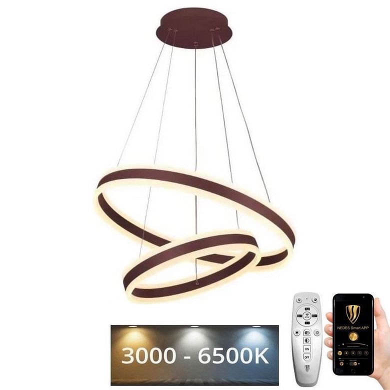 Candeeiro suspenso LED com regulação LED/135W/230V 3000-6500K diâmetro 60 cm + comando