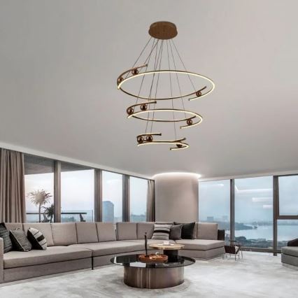 Candeeiro suspenso LED com regulação LED/170W/230V 3000-6500K diâmetro 80 cm + comando