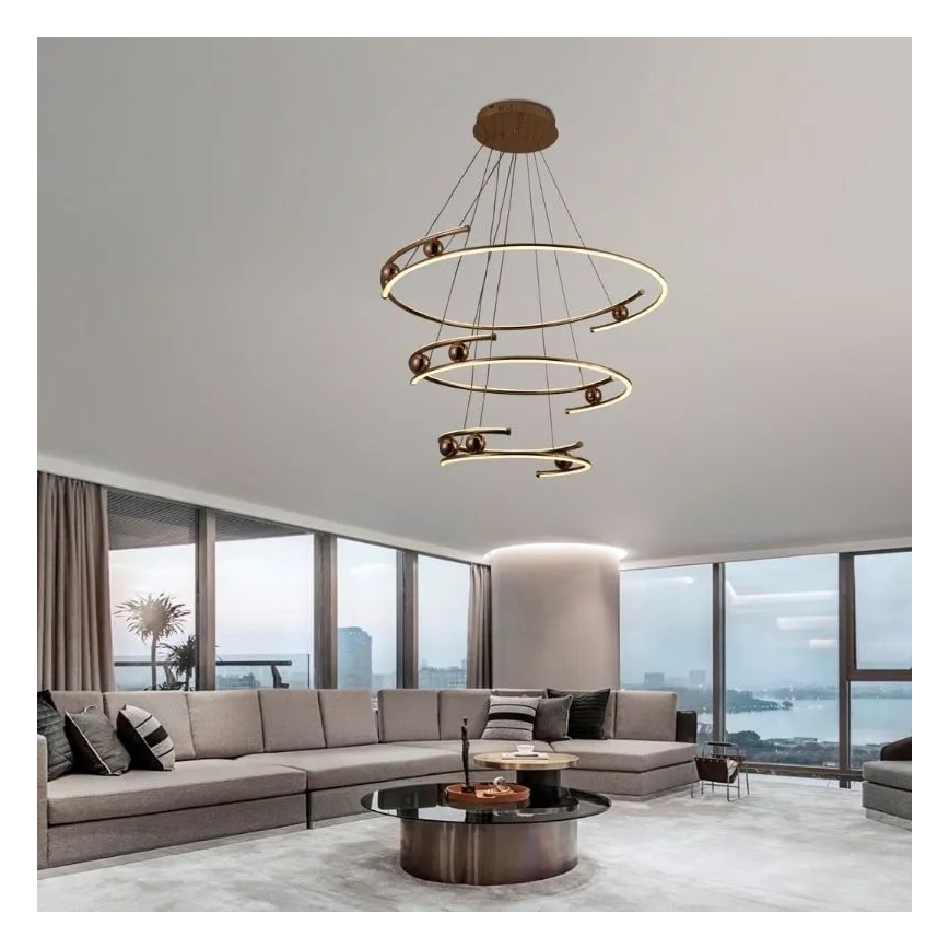 Candeeiro suspenso LED com regulação LED/170W/230V 3000-6500K diâmetro 80 cm + comando