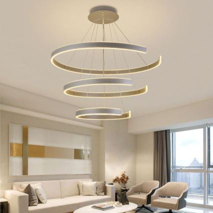 Candeeiro suspenso LED com regulação LED/220W/230V 3000-6500K diâmetro 80 cm + comando