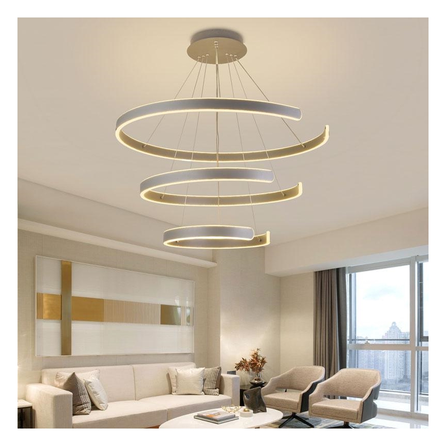 Candeeiro suspenso LED com regulação LED/220W/230V 3000-6500K diâmetro 80 cm + comando