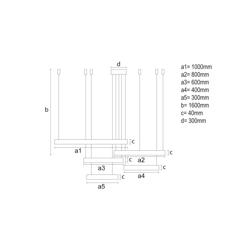 Candeeiro suspenso LED com regulação LED/220W/230V 3000-6500K + comando