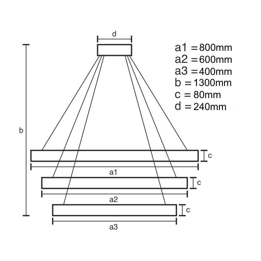 Candeeiro suspenso LED com regulação LED/240W/230V 3000-6500K diâmetro 80 cm + comando