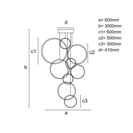 Candeeiro suspenso LED com regulação LED/290W/230V 3000-6500K + comando