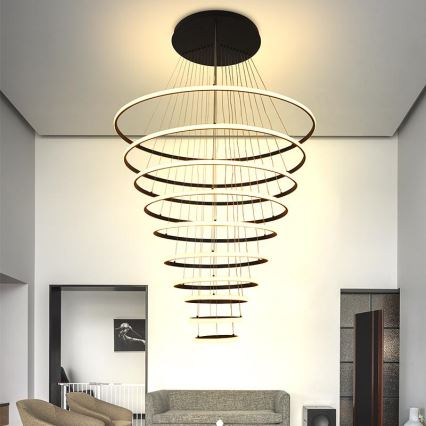 Candeeiro suspenso LED com regulação LED/365W/230V 3000-6500K diâmetro 100 cm + comando