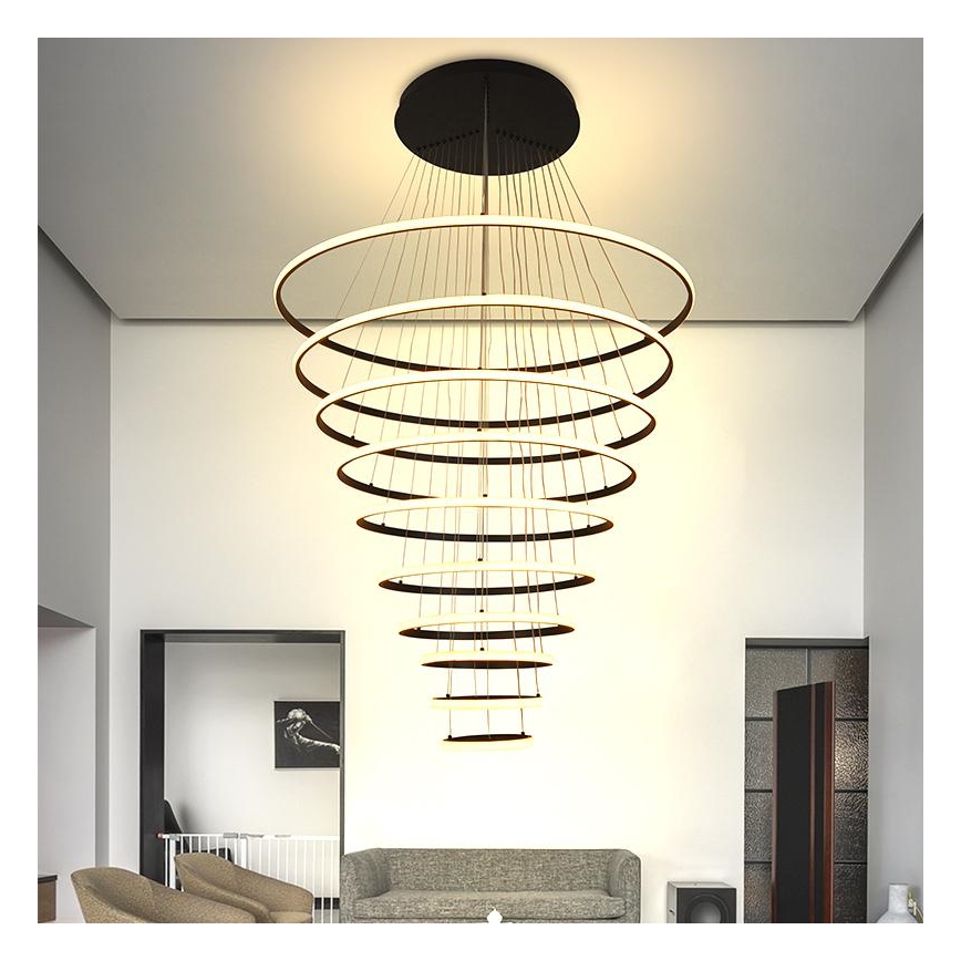 Candeeiro suspenso LED com regulação LED/365W/230V 3000-6500K diâmetro 100 cm + comando