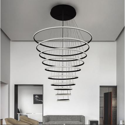 Candeeiro suspenso LED com regulação LED/365W/230V 3000-6500K diâmetro 100 cm + comando
