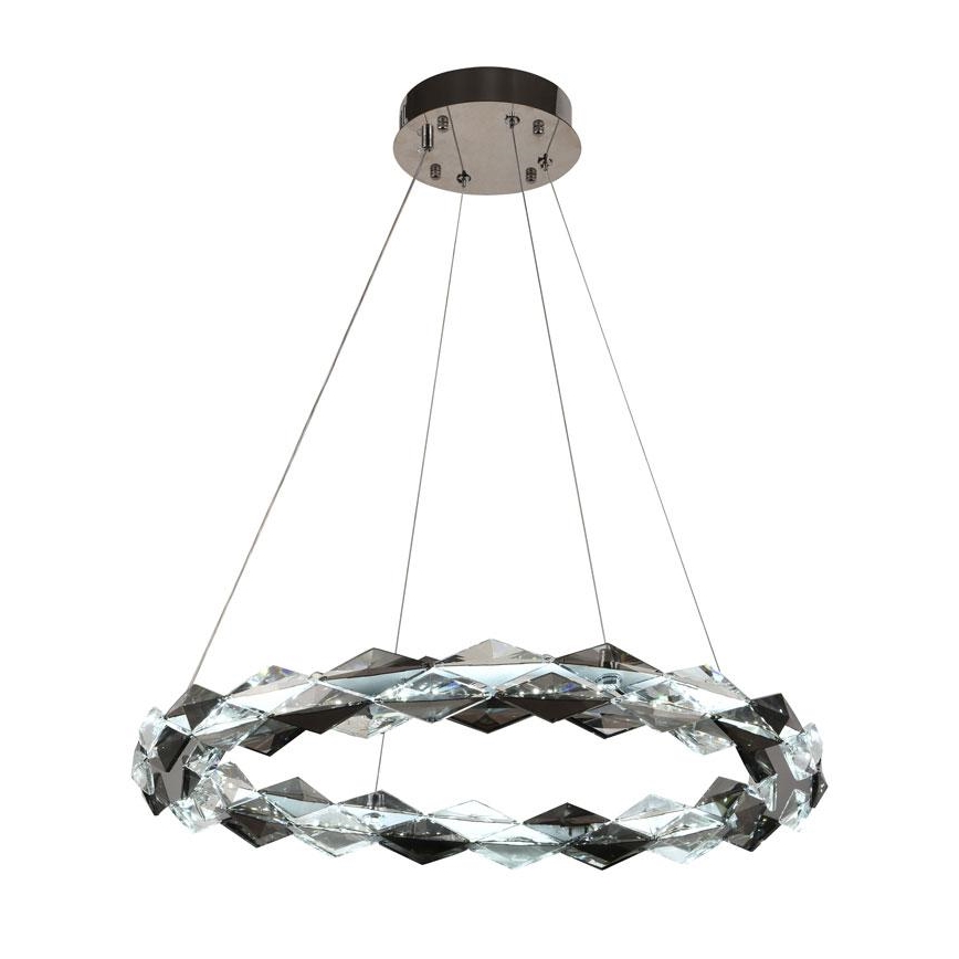 Lustre de cristal regulável num fio LED/40W/230V 3000-6500K cromado brilhante + comando