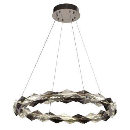 Lustre de cristal regulável num fio LED/40W/230V 3000-6500K cromado brilhante + comando