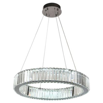 Lustre de cristal regulável num fio LED/40W/230V 3000-6500K cromado brilhante + comando