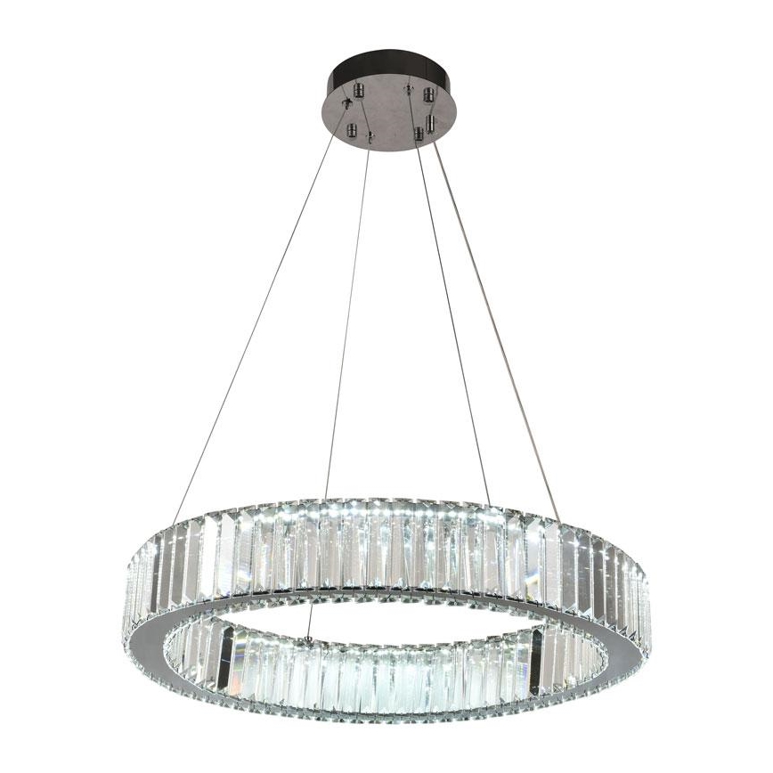 Lustre de cristal regulável num fio LED/40W/230V 3000-6500K cromado brilhante + comando