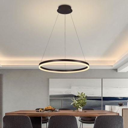 Candeeiro suspenso LED com regulação LED/42W/230V 3000-6500K diâmetro 60 cm + comando