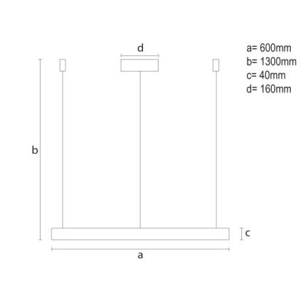 Candeeiro suspenso LED com regulação LED/42W/230V 3000-6500K + comando