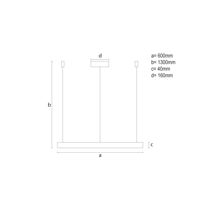 Candeeiro suspenso LED com regulação LED/42W/230V 3000-6500K + comando
