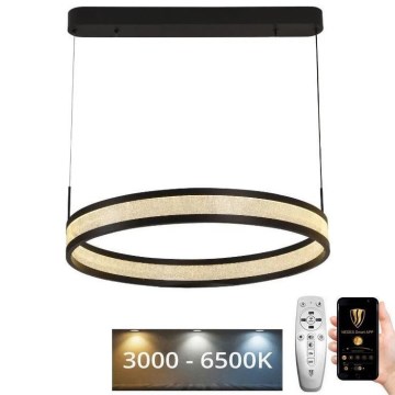 Candeeiro suspenso LED com regulação LED/45W/230V 3000-6500K diâmetro 60 cm preto + comando