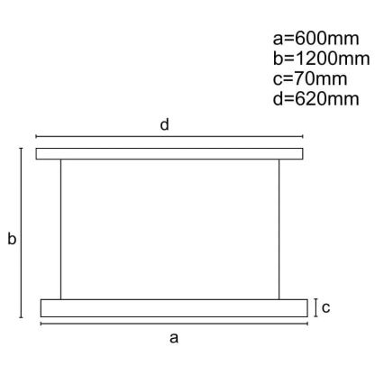 Candeeiro suspenso LED com regulação LED/45W/230V 3000-6500K diâmetro 60 cm preto + comando
