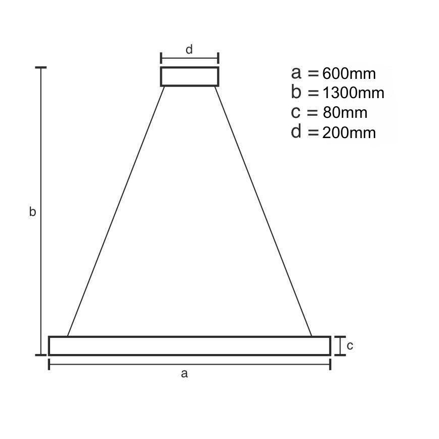 Candeeiro suspenso LED com regulação LED/50W/230V 3000-6500K diâmetro 60 cm + comando