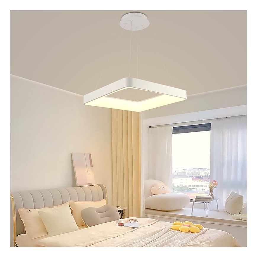 Candeeiro suspenso LED com regulação LED/55W/230V 3000-6500K branco + comando
