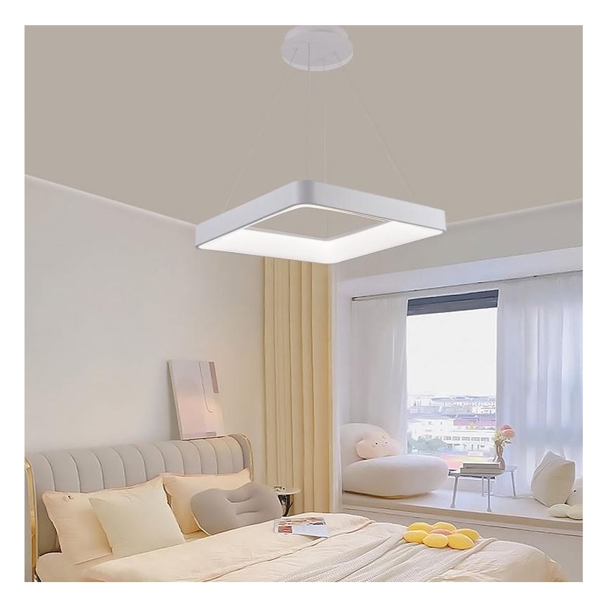 Candeeiro suspenso LED com regulação LED/55W/230V 3000-6500K branco + comando