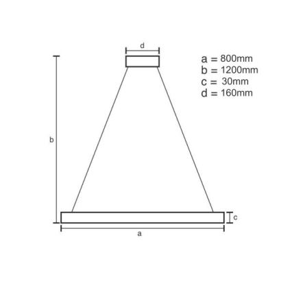Candeeiro suspenso LED com regulação LED/55W/230V 3000-6500K + comando