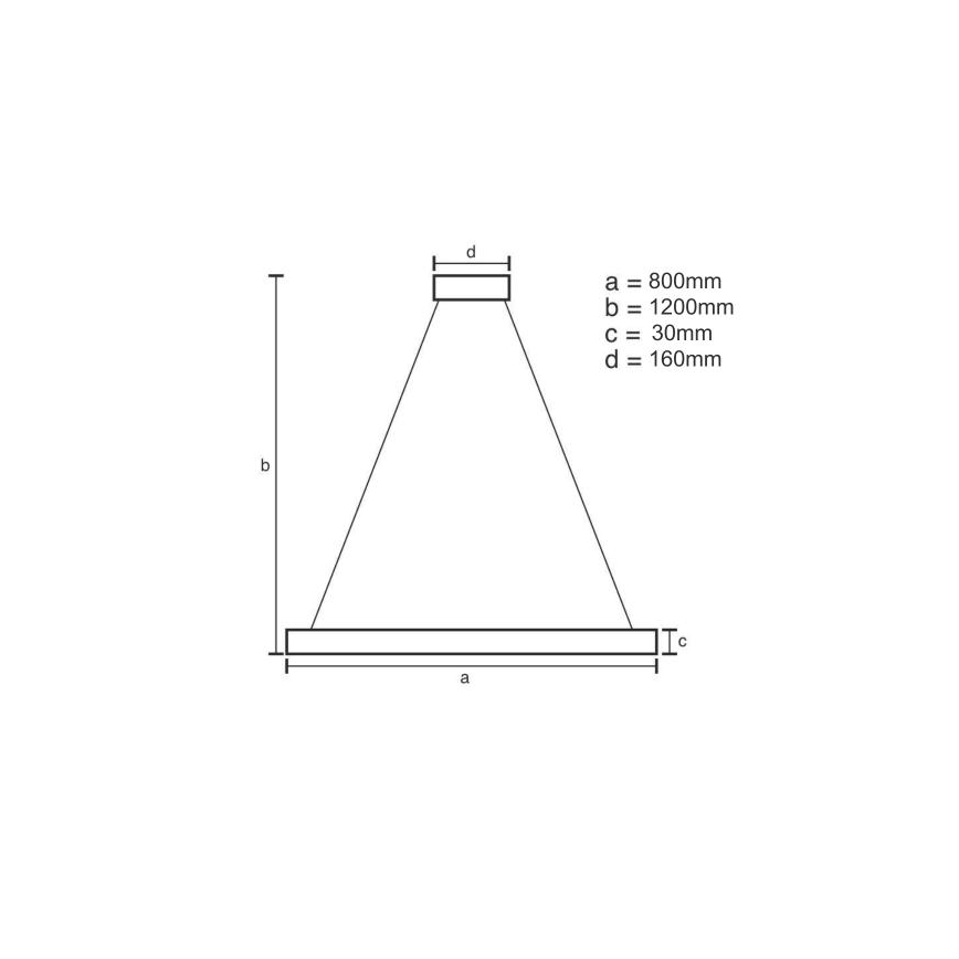 Candeeiro suspenso LED com regulação LED/55W/230V 3000-6500K + comando