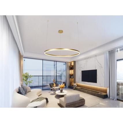 Candeeiro suspenso LED com regulação LED/55W/230V 3000-6500K + comando