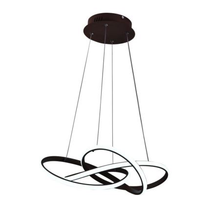 Candeeiro suspenso LED com regulação LED/65W/230V 3000-6500K diâmetro 48 cm castanho + comando
