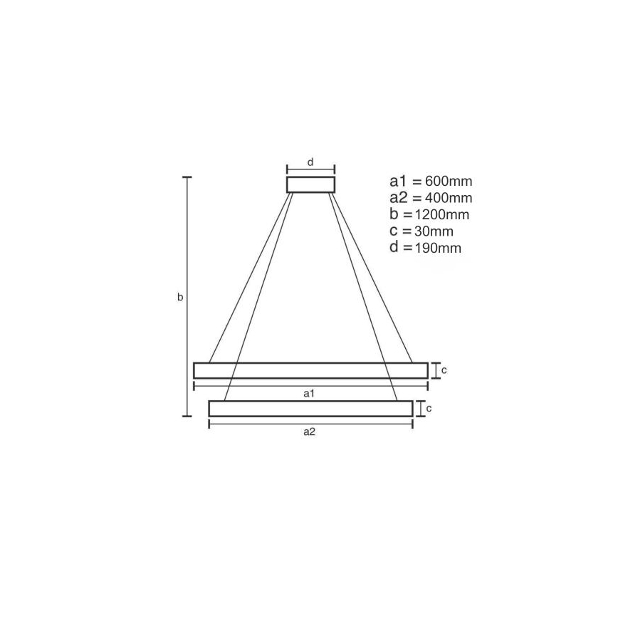 Candeeiro suspenso LED com regulação LED/65W/230V 3000-6500K + comando