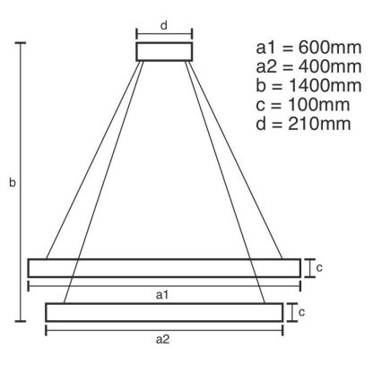 Lustre de cristal regulável num fio LED/65W/230V 3000-6500K cromado brilhante + comando