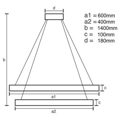 Lustre de cristal regulável num fio LED/65W/230V 3000-6500K cromado brilhante + comando