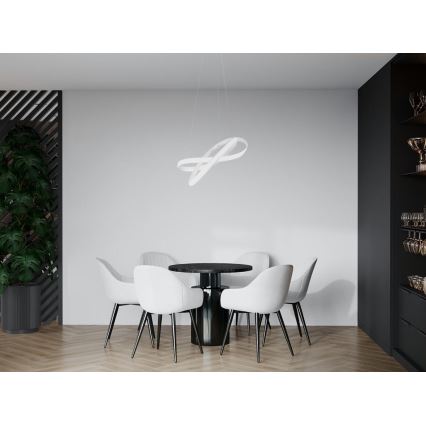 Candeeiro suspenso LED com regulação LED/70W/230V 3000-6500K diâmetro 55 cm branco + comando
