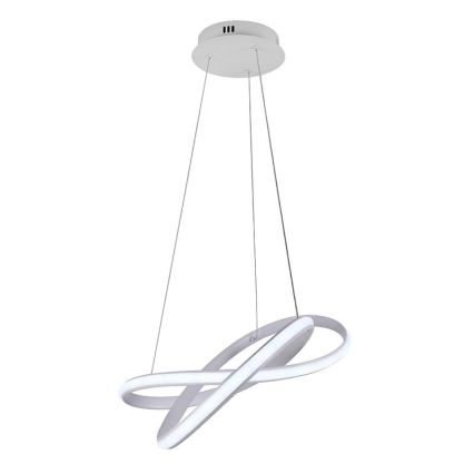 Candeeiro suspenso LED com regulação LED/70W/230V 3000-6500K diâmetro 55 cm branco + comando