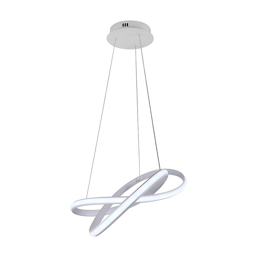 Candeeiro suspenso LED com regulação LED/70W/230V 3000-6500K diâmetro 55 cm branco + comando