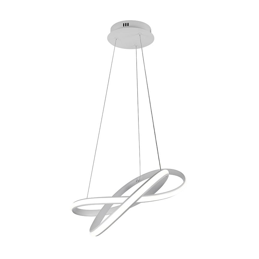 Candeeiro suspenso LED com regulação LED/70W/230V 3000-6500K diâmetro 55 cm branco + comando
