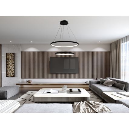 Candeeiro suspenso LED com regulação LED/75W/230V 3000-6500K diâmetro 60 cm + comando