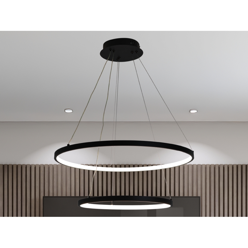 Candeeiro suspenso LED com regulação LED/75W/230V 3000-6500K diâmetro 60 cm + comando