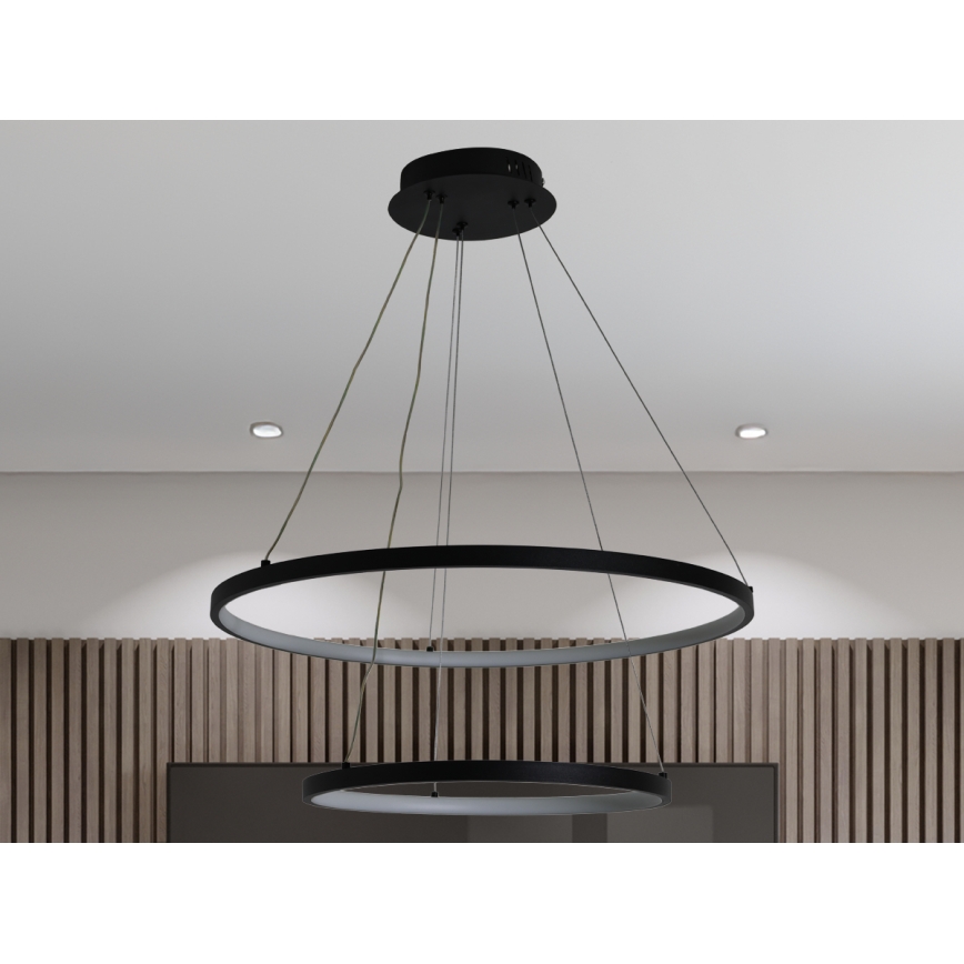 Candeeiro suspenso LED com regulação LED/75W/230V 3000-6500K diâmetro 60 cm + comando
