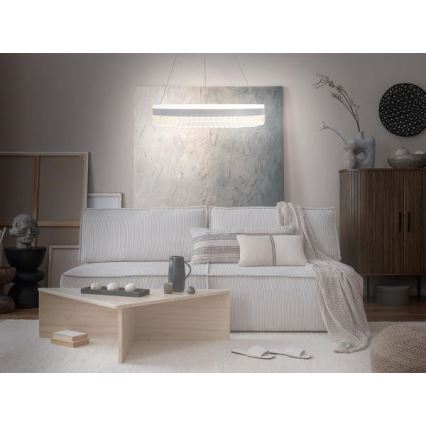 LED Regulação cristal candeeiro suspenso LED/80W/230V 3000-6500K branco + comando
