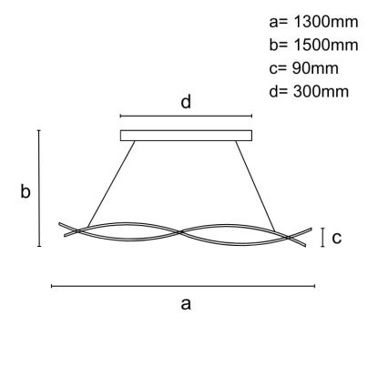 Candeeiro suspenso LED com regulação LED/80W/230V 3000-6500K + comando