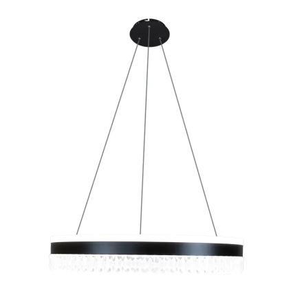 LED Regulação cristal candeeiro suspenso LED/80W/230V 3000-6500K preto + comando