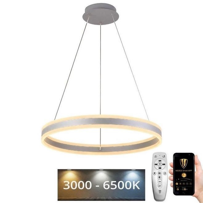 Candeeiro suspenso LED com regulação LED/85W/230V 3000-6500K diâmetro 60 cm + comando