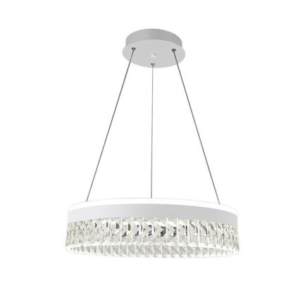 Candeeiro de cristal suspenso LED com regulação LED/90W/230V 3000-6500K branco + comando