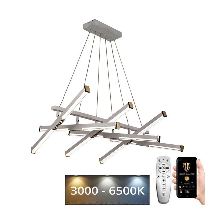 Candeeiro suspenso LED com regulação LED/90W/230V 3000-6500K diâmetro 80 cm + comando