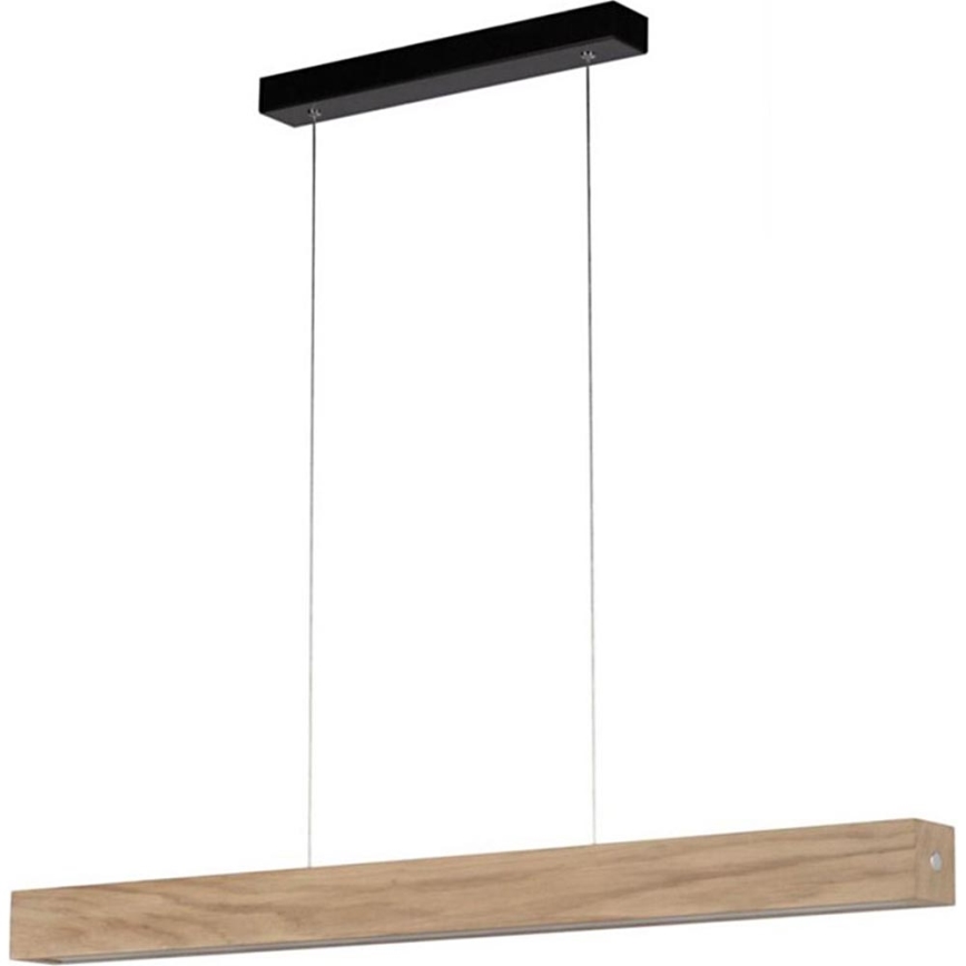 Candeeiro suspenso LED com regulação LEON 3xLED/18W/230V carvalho