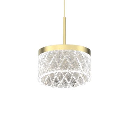 Candeeiro suspenso LED ELEGANCE LED/9W/230V diâmetro 15 cm dourado