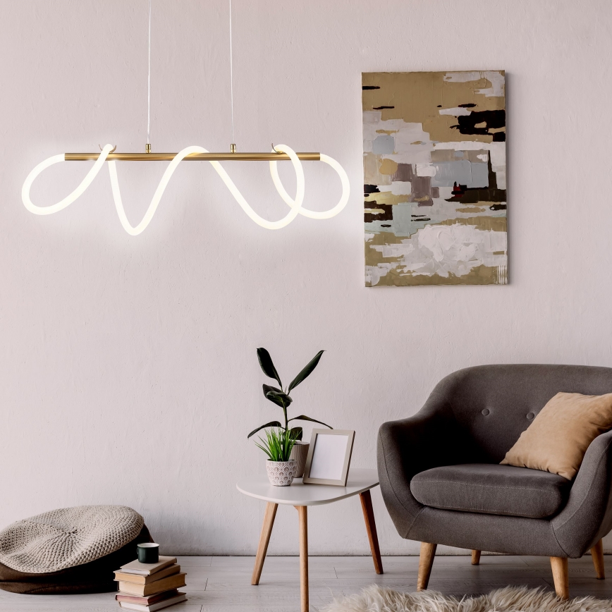 Candeeiro suspenso LED EMMA LED/38W/230V dourado