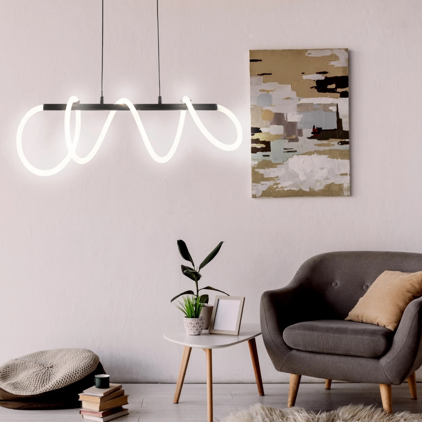 Candeeiro suspenso LED EMMA LED/38W/230V preto