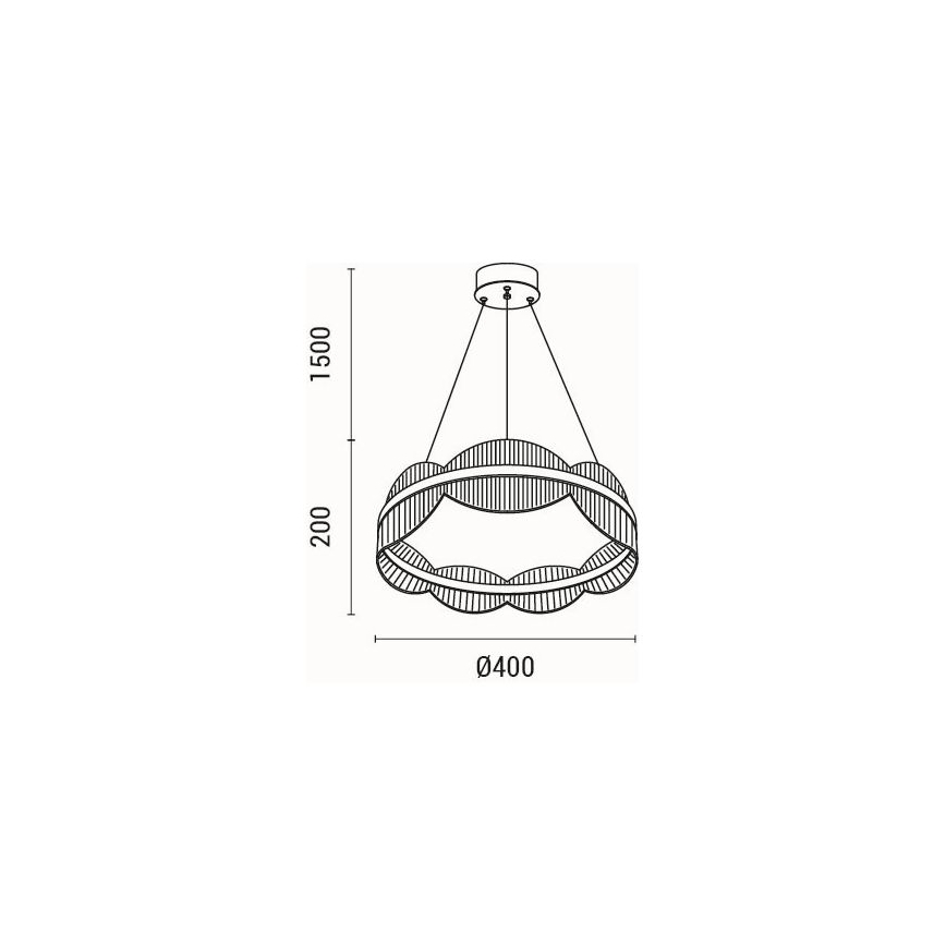 Candeeiro suspenso LED FIRENZE LED/48W/230V 3000K diâmetro 40 cm