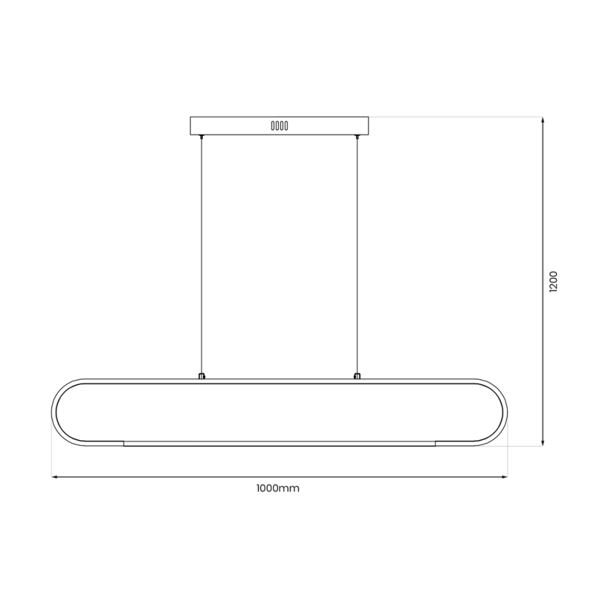 Candeeiro suspenso LED FRAME LED/42W/230V preto